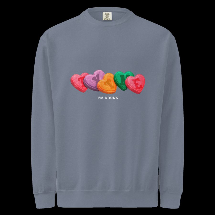 text me, i'm drunk Crewneck — Blue Jean