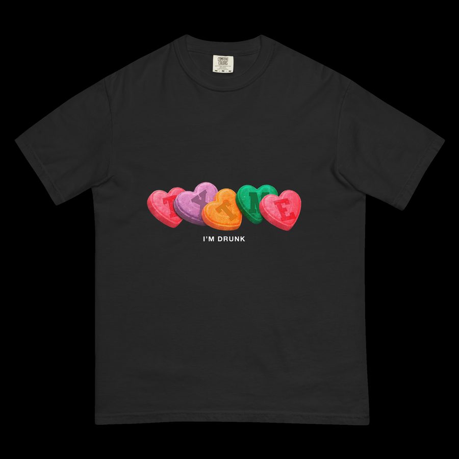 text me, i'm drunk Tee — Black